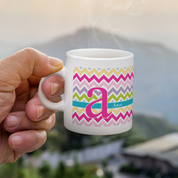 Colorful Chevron Single Shot Espresso Cup - Single (Personalized)