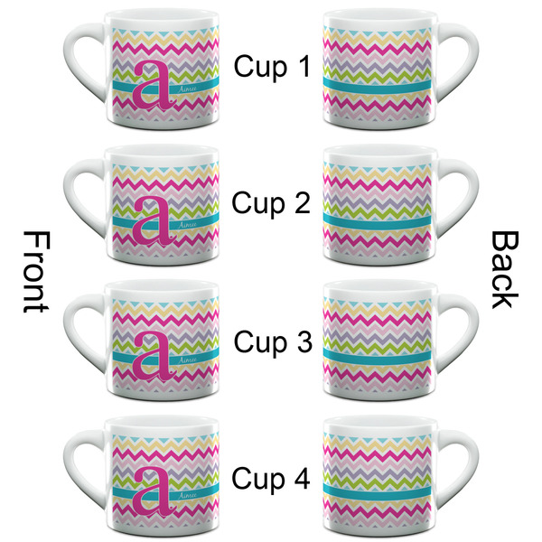 Colorful Chevron Espresso Cup - 6oz (Double Shot Set of 4) APPROVAL