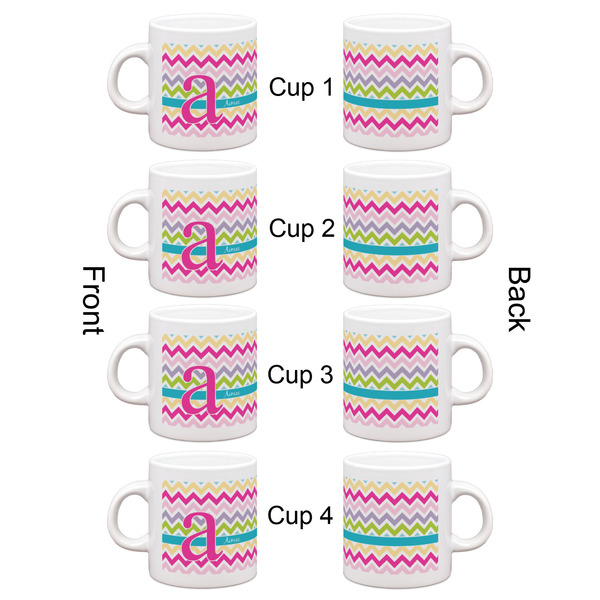 Colorful Chevron Espresso Cup Set of 4 - Apvl