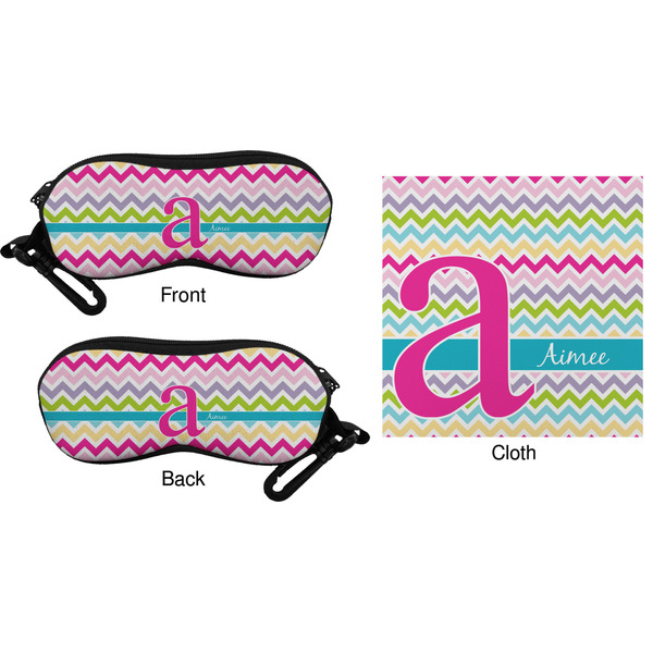 Colorful Chevron Eyeglass Case & Cloth (Approval)