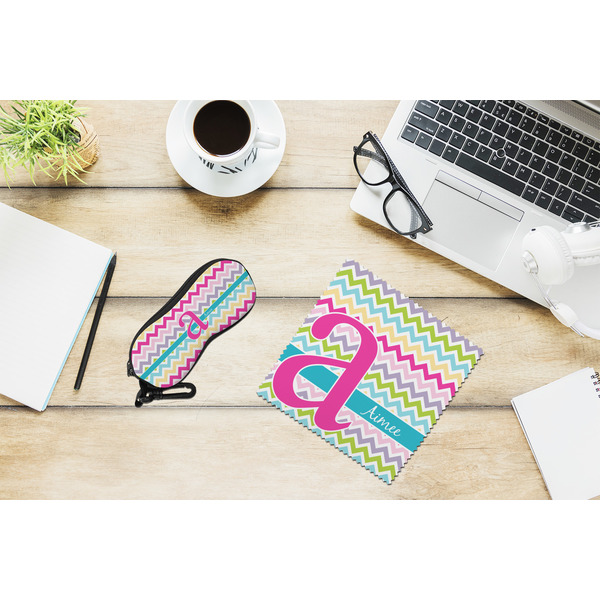 Colorful Chevron Eyeglass Case and Cloth Set - LIFESTYLE