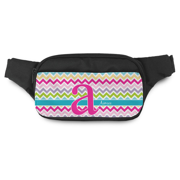 Custom Colorful Chevron Fanny Pack - Modern Style (Personalized)