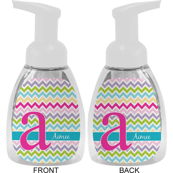 Colorful Chevron Foam Soap Bottle Approval - White