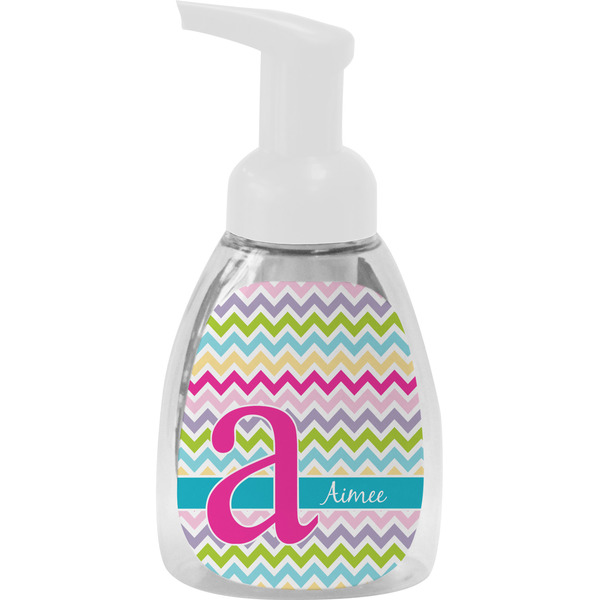 Custom Colorful Chevron Foam Soap Bottle (Personalized)