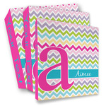 Colorful Chevron 3 Ring Binder - Full Wrap (Personalized)