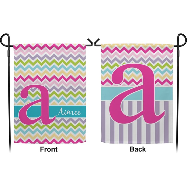 Colorful Chevron Garden Flag - Double Sided Front and Back