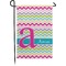 Colorful Chevron Small Garden Flag - Double Sided w/ Name and Initial