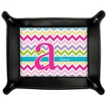Colorful Chevron Genuine Leather Valet Tray (Personalized)