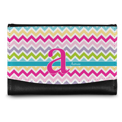 Colorful Chevron Genuine Leather Women's Wallet - Small (Personalized)