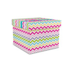 Colorful Chevron Gift Box with Lid - Canvas Wrapped - Small (Personalized)