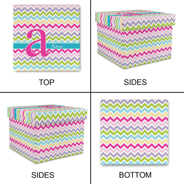 Colorful Chevron Gift Boxes with Lid - Canvas Wrapped - XX-Large - Approval