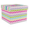 Colorful Chevron Gift Boxes with Lid - Canvas Wrapped - XX-Large - Front/Main