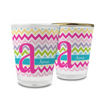 Colorful Chevron Glass Shot Glass - 1.5 oz (Personalized)