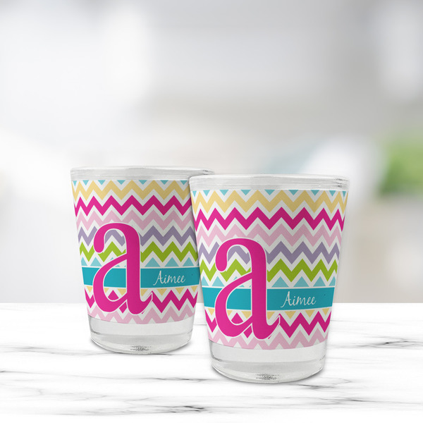 Colorful Chevron Glass Shot Glass - Standard - LIFESTYLE