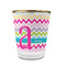 Colorful Chevron Glass Shot Glass - 1.5 oz - with Gold Rim - Single (Personalized)
