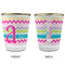 Colorful Chevron Glass Shot Glass - with gold rim - APPROVAL