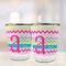 Colorful Chevron Glass Shot Glass - with gold rim - LIFESTYLE