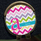 Colorful Chevron Golf Ball Marker Hat Clip - Gold - Close Up