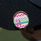 Colorful Chevron Golf Ball Marker Hat Clip - Gold - On Hat