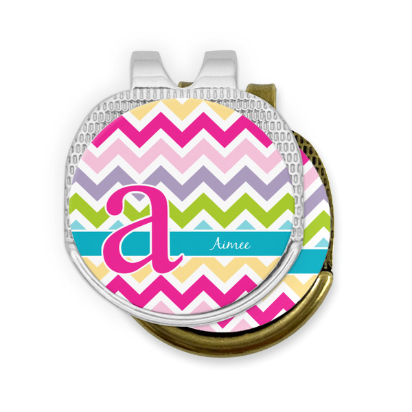 Colorful Chevron Golf Ball Marker Hat Clip - PARENT/MAIN