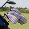 Colorful Chevron Golf Club Cover - Set of 9 - On Clubs