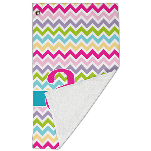 Colorful Chevron Golf Towel - Folded (Large)
