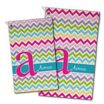 Colorful Chevron Golf Towel - Poly-Cotton Blend w/ Name and Initial