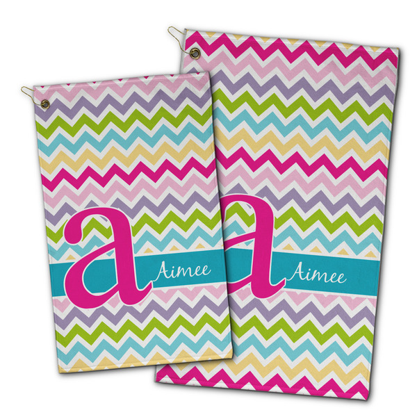 Colorful Chevron Golf Towel - PARENT (small and large)
