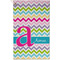 Colorful Chevron Golf Towel - Poly-Cotton Blend - Small w/ Name and Initial