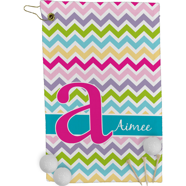 Colorful Chevron Golf Towel (Personalized)
