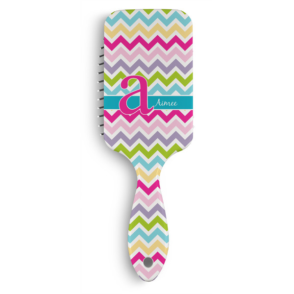 Custom Colorful Chevron Hair Brushes (Personalized)