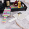 Colorful Chevron Hair Brush - With Hand Mirror