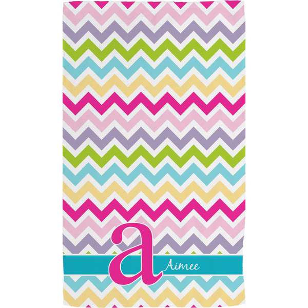 Colorful Chevron Hand Towel (Personalized) Full
