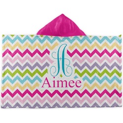 Colorful Chevron Kids Hooded Towel (Personalized)