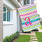 Colorful Chevron House Flags - Double Sided - LIFESTYLE
