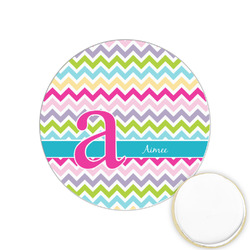 Colorful Chevron Printed Cookie Topper - 1.25" (Personalized)