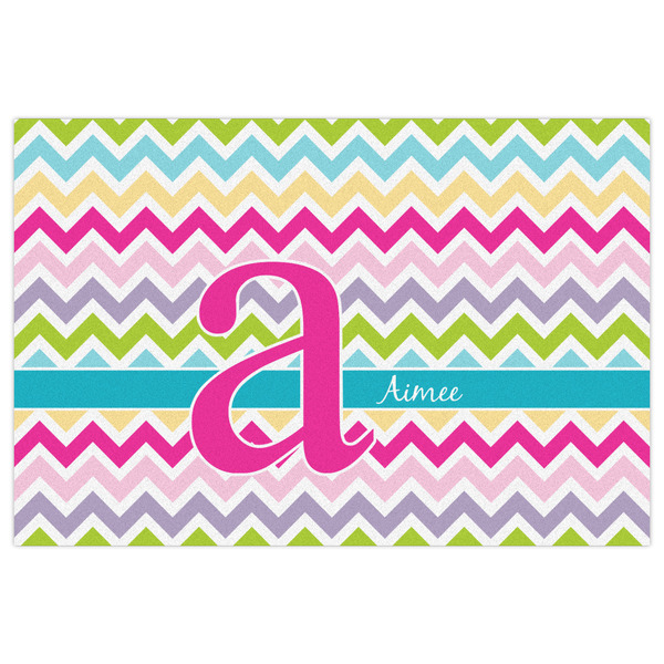 Colorful Chevron Indoor / Outdoor Rug - 2'x3' - Front Flat