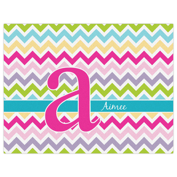 Colorful Chevron Indoor / Outdoor Rug - 6'x8' - Front Flat