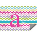 Colorful Chevron Indoor / Outdoor Rug - 6'x8' w/ Name and Initial