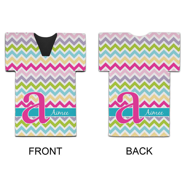 Colorful Chevron Jersey Bottle Cooler - APPROVAL