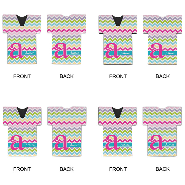 Colorful Chevron Jersey Bottle Cooler - Set of 4 - APPROVAL