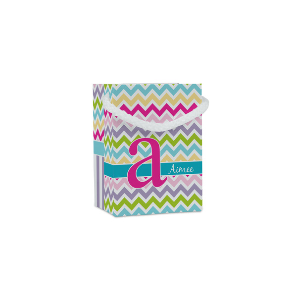 Custom Colorful Chevron Jewelry Gift Bags - Gloss (Personalized)