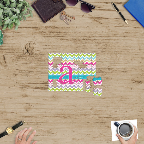 Colorful Chevron Jigsaw Puzzle 110 Piece - In Context