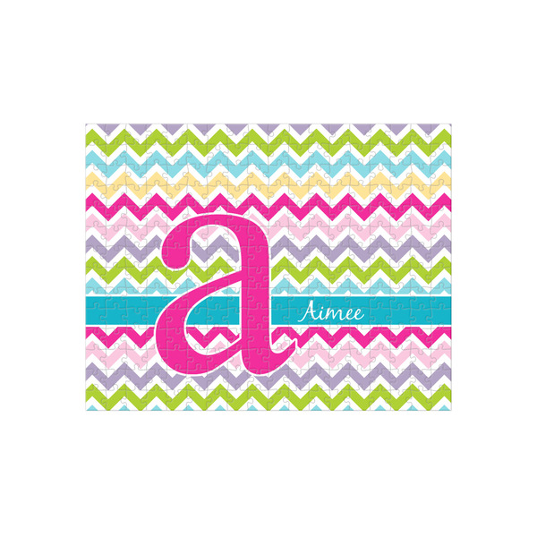 Custom Colorful Chevron 252 pc Jigsaw Puzzle (Personalized)