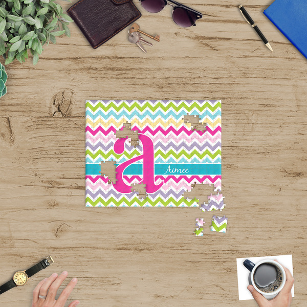 Colorful Chevron Jigsaw Puzzle 252 Piece - In Context