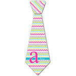 Colorful Chevron Iron On Tie - 4 Sizes w/ Name and Initial