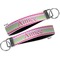 Colorful Chevron Key-chain - Metal and Nylon - Front and Back