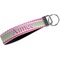 Colorful Chevron Webbing Keychain FOB with Metal