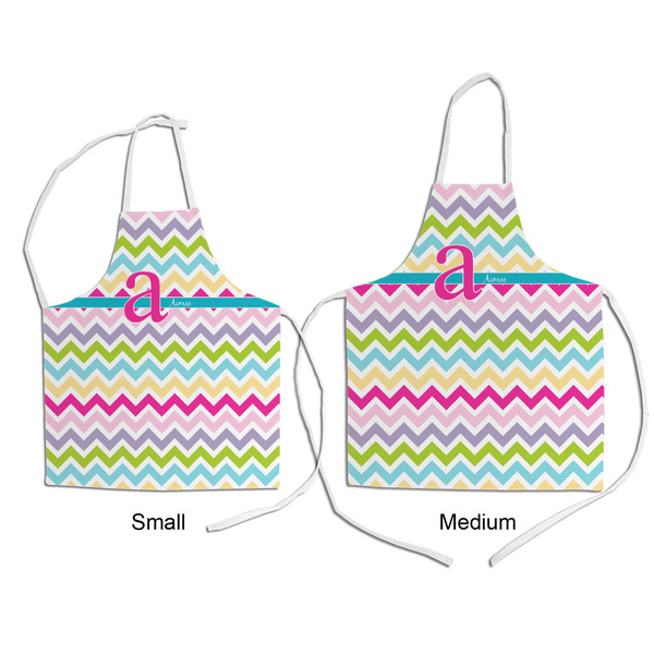 Colorful Chevron Kid's Aprons - Comparison