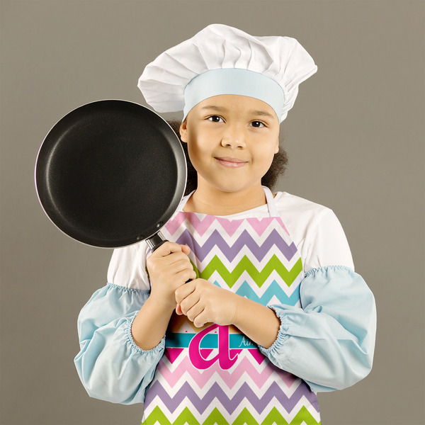 Colorful Chevron Kid's Aprons - Medium - Lifestyle